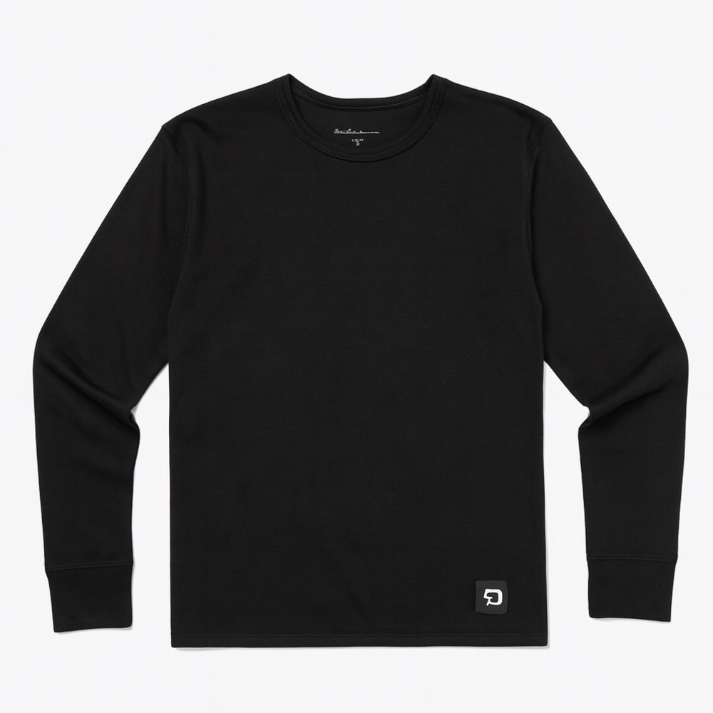 Polarmax Technical Base Layer Shirt Long Sleeve Black Ski Snowboard Gear Youth S